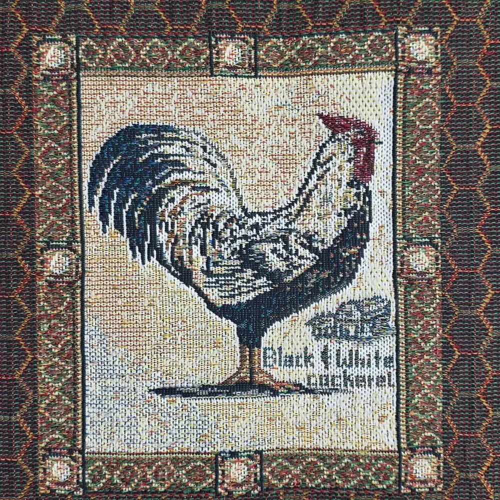C. MCKINLEY ROOSTER BREEDS WALL HANGING / TABLE RUNNER 34x13 VINTAGE Y2K